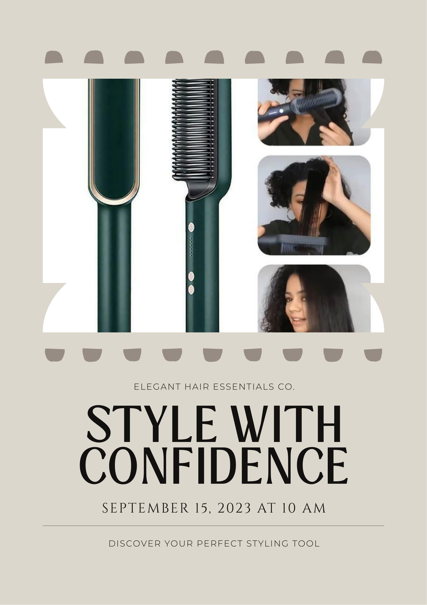 Electric Hair Straightener Comb