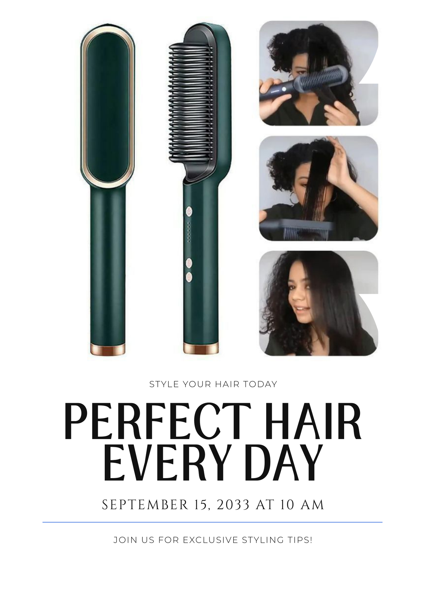 Electric Hair Straightener Comb